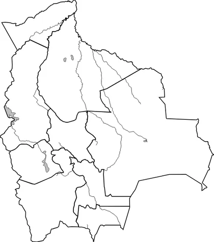 Mapa hidrográfico de Bolivia — vista previa de la lámina descargable