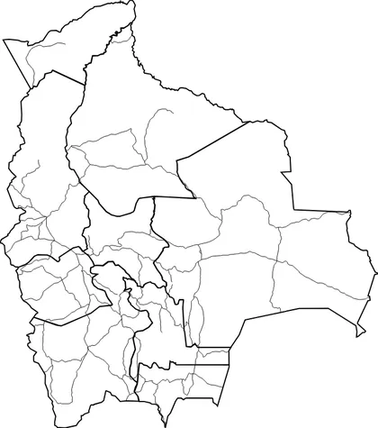 Mapa vial de Bolivia — vista previa de la lámina descargable