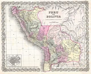 Peru and Bolivia, 1855