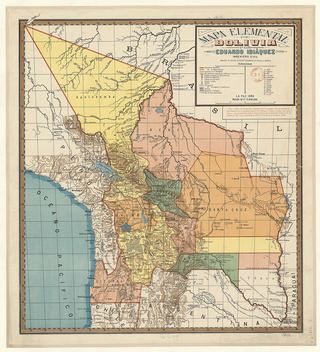Mapa elemental de Bolivia / por Eduardo Idiaquez, 1894