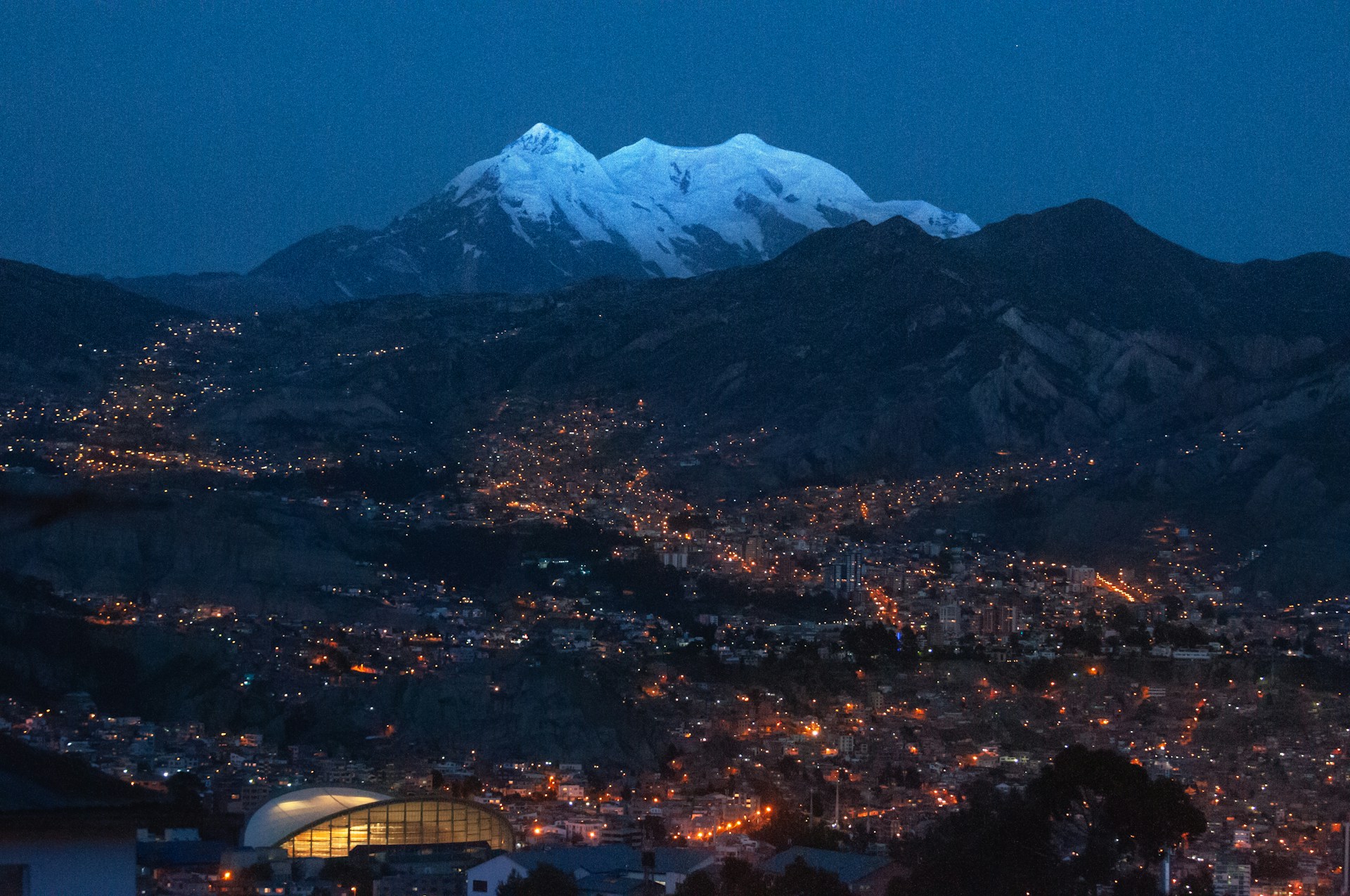 Mount Illimani, the guardian of La Paz